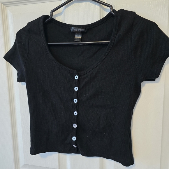 Black Cropped top - Picture 6 of 7